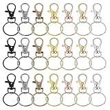 XINGHECHENGWEI キーリング キーホルダー 回転フック 金具 パーツ キーホルダー 回転フック 手芸用品 素材 DIY材料 キーホルダー 金具 カラビナ 小型 21個セット