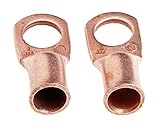 Forney 60107 Copper Cable Lugs, Number 1 Cable with 1/2-Inch Stud Size, 2-Pack [並行輸入品]