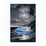 水under the moon 20 by Anthony Casay、12 x 19インチキャンバス壁アート