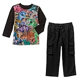 Boy 's Cargoパンツ&長袖フォトリアルTシャツ( 2t )
