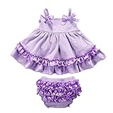 【SEBLES】ベビー 赤ちゃん 女の子 可愛い ワンピース アンダースコート set セット ショートパンツ パンツ ブルマ フリフリ フリル リボン ノースリーブ フラワー コットン 綿(タイプF