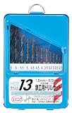 Three axis(スリーアクシス)HSS 鉄工用ドリルセット Φ1.5～6.5mm　13本組 x3セット[21753]