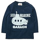 《初夏春秋対応》 ☆GARACH(ギャラッチ) 天竺乗り物Pt長袖Tシャツ 130cm /NV NO.AH-1711412
