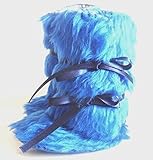 ベビーブーツ☆鮮やかブルーのふわもこブーツ０才ー２才