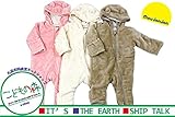 【子供服】 moujonjon (ムージョンジョン) アニマル柄型押しボア耳付きカバーオール 70cm～90cm M52170