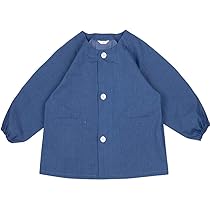 ゆっこ　ハンドメイド前開きスモック4着 楽天市場】長袖無地前開きスモック(撥水 抗菌 消臭加工) ボタン