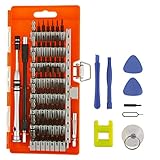 Powangle 68 in 1 精密ドライバーセット 56種ビット 磁石付き 多機能ツール スマホ分解 修理 DIY作業 修理工具 (オレンジ)