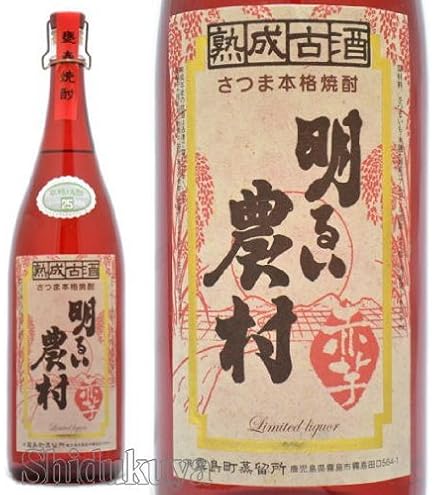 Amazon.co.jp: 赤芋 熟成古酒 明るい農村1800ml : 食品・飲料・お酒