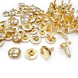 グレイスshop 両面カシメ 12ｍｍ 足12ｍｍ アンティーク 90組 レザークラフト 金具 (12ｍｍ足12ｍｍアンティーク90組)