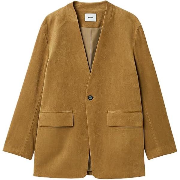 Amazon | [ミースロエ] シャギーノーカラージャケット MWFJ245021