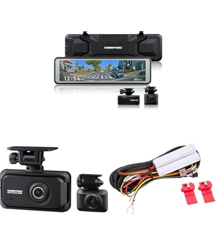 Amazon | 【セット買い】コムテック ミラー型ドライブレコーダー