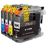 LC113-4PK 4色パック【 LC113 BK/C/M/Y 】対応機種: MFC-J6975CDW MFC-J6973CDW MFC-J6970CDW MFC-J6770CDW MFC-J6573CDW MFC-J6570CDW MFC-J4910CDW MFC-J4810DN DCP-J4215N DCP-J4210N MFC-J4510N ICチップ残量表示検知機能付き Mt.Smile製 互換インクカートリッジ【365日保証】サービス