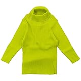 GARACH(ギャラッチ) 綿ワイドテレコハイネック長袖Tシャツ 100cm/ライム NO.AH-431418