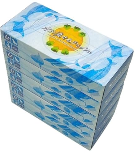 新品未使用水に流せるティッシュ 水に流せるティッシュ スリム 5P 120W 60個セット(5個パック×12