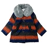 《春秋冬対応》SCHNEE(スネー) 衿ファー取り外しロングコート 100cm /オレンジ NO.F-661385