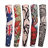 Zehui 1pcs Tattoo SleeveアウトドアTattoo Sleeveシームレスな太陽保護アームスリーブスタイルランダム