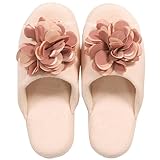 センコー SDS コンフォ 花モチーフ付き スリッパ ピンク 内寸:約25.5cm お部屋で楽しむプチ贅沢「サロンドソワレ」シリーズ 91897