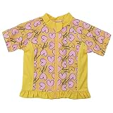 盛夏SWIMMING WEAR(スイミングウエア) 2WAY女児ハート柄半袖ラッシュガード 95cm /Y NO.C-4864452