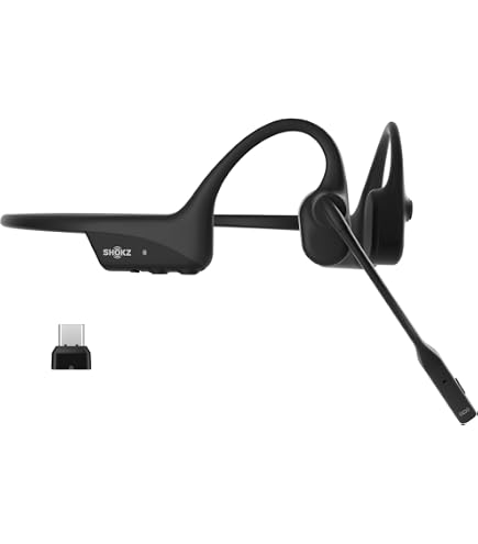 Shokz Opencomm Wireless Bone Conduction Headset, Black : Amazon