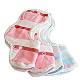 ベビー　ビブ　柔らかい　よだれかけ　スナップビブ　６重　柔らかい　４枚セット (グループ１)