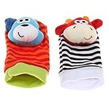 【ノーブランド品】幼児　赤ちゃん　柔らかい　靴下　おもちゃ　ふくらはぎ　ガラガラ　全6タイプ - ＃6