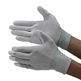 ウインセス 【静電対策（導電糸入り） ／ 背抜き手袋】　手のひらウレタンコート手袋 （10双） (LL)