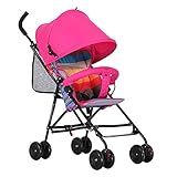 (ヘラサ)Herasa　ベビーカー　折りたたみ　軽量　通気性良い　B型ベビーカー バギー　【対象月齢:7ヶ月~3歳頃】 (ピンク)