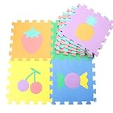 FRUTTA 10pcsソフトEvaフォームパズルマット床クロールラグキッズ赤ちゃんクロールパッド再生