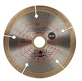 QEP 6-4008BW 4-Inch Black Widow Micro-Segmented Rim Diamond Blade, 5/8-7/8-Inch Arbor, Wet/Dry Cutti