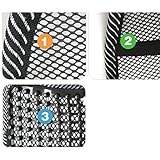 Sedeta® 背もたれのためのカーシートのサポートオフィスのホームカーシートの椅子クールベントメッシュマッサージ背中の腰のベンチキャップクッションサポートパッド姿勢矯正ソフト ブラック通気性のグリッ