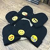 赤ちゃん　女の子　男の子　ニット　冬　暖かい　ビーニー　帽子　キャップ　絵文字　ニット帽子　全6パタン - 絵文字-4