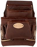 Style n Craft 90-923 10 Pocket Nail and Tool Pouch With 2 Hammer Holders in Oiled Top Grain Leather 