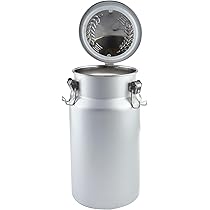 Amazon.co.jp: KELUNIS ステンレスミルク缶牛乳樽、キャップ付き