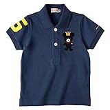 【ミキハウス】 キングくん☆半袖ポロシャツ (100㎝, 青)
