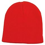 ハッピーハット キッズ 帽子 ニット帽 無地 カラフルニットワッチ レッドS kids-088-18-S