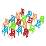 SONONIA 約18個　知育玩具　ミニ　プラスチック　椅子　家具　子供　ギフト　アクセサリー　マルチカラー　5センチメートル
