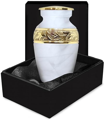 Ayerloom Keepsake Urn For Ashes - Small Memorial Urn In Violet, Holds 2-3 Oz, Hand-Painted Finish
