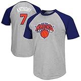NBA Carmelo Anthony新しいYork KnicksユースラグランPlayer Tシャツ – アッシュ US サイズ: L カラー: グレー