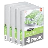 Wilson Jones Poly Round Ring View Binder 1 Customizable Clear 4-Pack (A7043337PK) [並行輸入品]