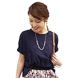 Milk tea マタニティ 授乳服 ベーシック・2wayポケッタブルTee（ネイビー） 産前産後 コットン 半袖