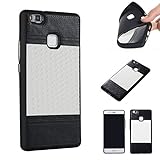 NEXCURIO Huawei P9 Lite ケース 衝撃防止 【強化ガラス液晶保護フィルム贈呈】 TPUソフトシリコンケース 保護シェル 超薄型 最軽量 ファーウェイP9ライトP9Lite用 携帯