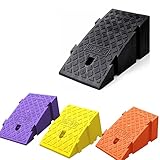 室内 屋外用 段差プレート 転倒防止 段差スロープ 凹槽 ゴムランプ 高さ 7/11/13/16/19cm 道路 段差解消プレート カーブランプ 幅 27cm 40cm 45cm に適用 電気自動車/ポータブル車椅子スロープ/ハイステップ 簡単設置 (Color : A, Size : 長さ25x幅40x高さ16cm)