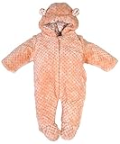 ロサン防寒カバーオール62W-2001サーモンピンク3M-6M