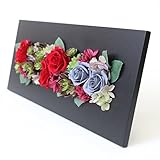 A plus floral art プリザーブドフラワー 造花 ブラックフレーム アレンジ Rosalie ロザリー 和風 正月飾り 玄関 壁掛け インテリア ギフト お祝い 和モダン