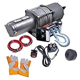 Yescom 4000 lb回復ウインチElectric W /ラインストッパーグローブATVトレーラートラック12 V 1.2