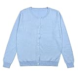 (サンライン)Sun Line　子供　長袖 ニットカーディガン　前開き (XXL, ブルー)
