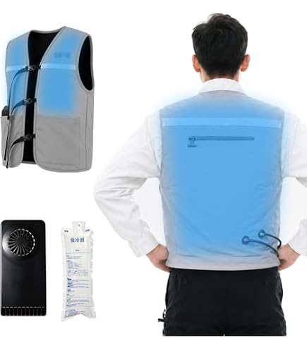 Amazon.co.jp: 空調服 USB電池式ウェアラブルACベスト 氷感2段階調整 
