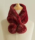 [スゴフィ]SGFY　キッズマフラー ネックウォーマー スカーフ 女の子 男の子 柔らかい 暖かい 子供用 ガールズ ボーイズ カワイイ 大きいな ポンポン付き 5色展開 (レッド)