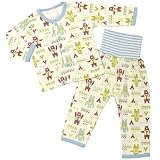 ボーイズベビーパジャマ[enfant pur]男の子|男児|子供用クマ|ネイティブ柄|腹巻付長袖パジャマ上下セット 95cm ホワイト