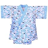 甚平 やわらか 二重ガーゼ キッズ 子供用 (90, 富士山)
